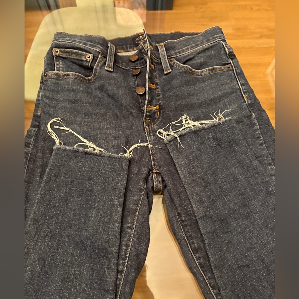 J. Crew High Rise Button-Fly Blue Jeans - Picture 5 of 6
